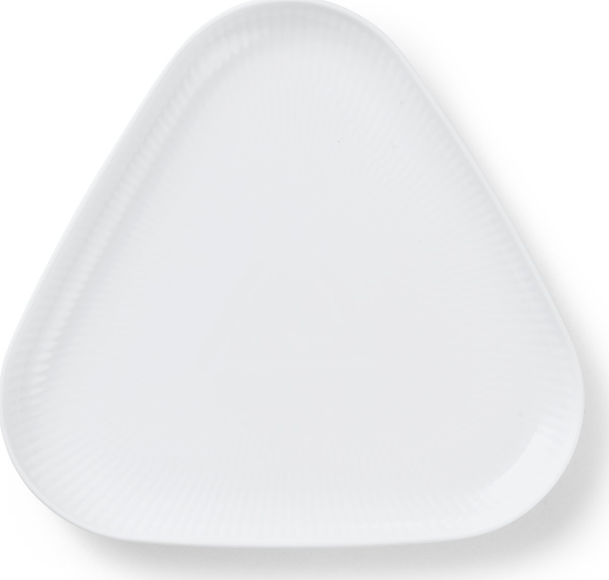 Royal Copenhagen Hvid Riflet Trekantet Fad