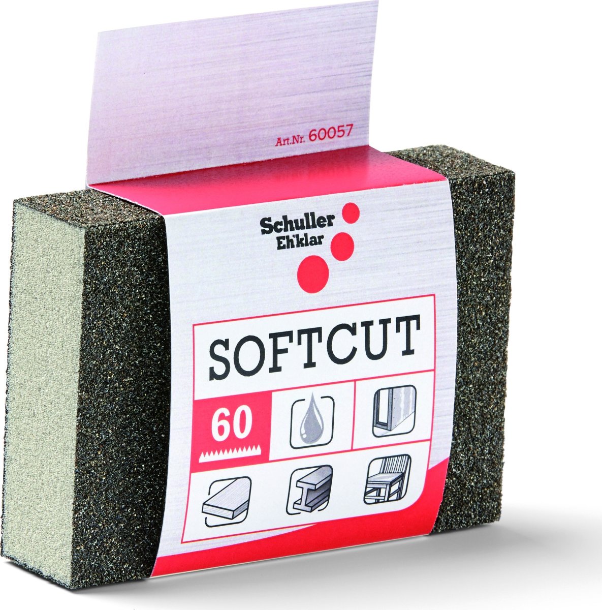 Schuller Softcut Slibesvamp, K100, 100x70x28 mm.