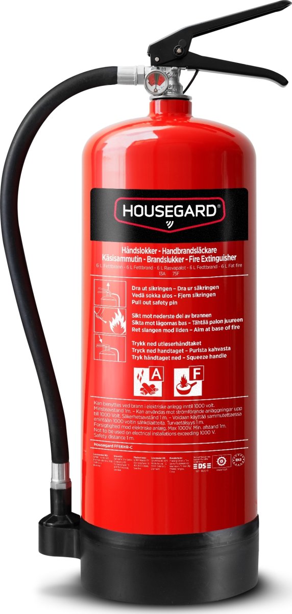Housegard fedtslukker, 6L, FFE6HR-C, rød