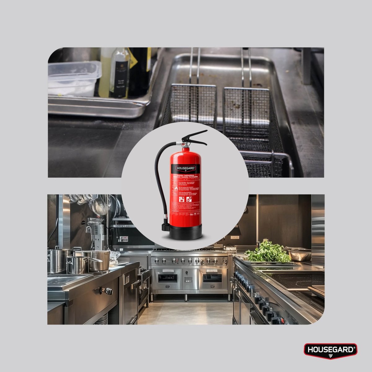 Housegard fedtslukker, 6L, FFE6HR-C, rød