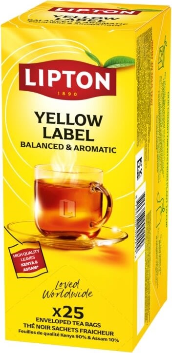 Lipton Yellow Label te, 25 breve
