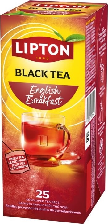 Lipton English Breakfast te, 25 breve