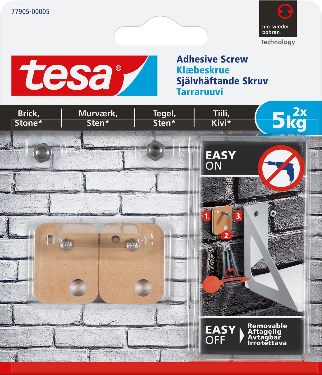 tesa Firkantet klæbeskrue T/murværk & Sten | 5 kg