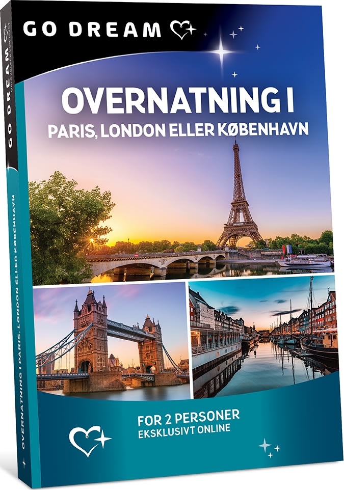GO DREAM - Overnatning Paris, London el. København