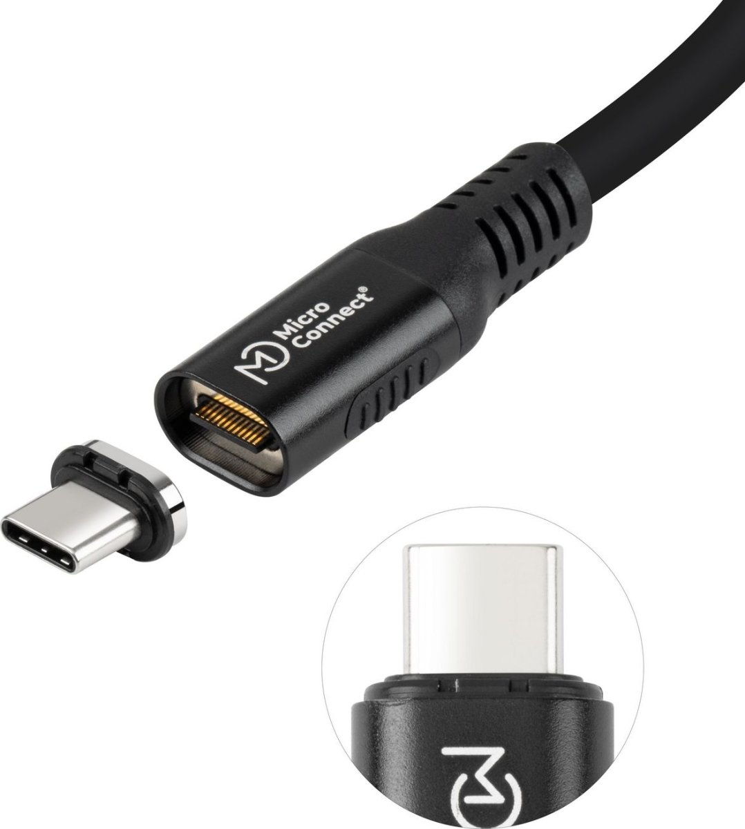 MicroConnect kabel, USB-C til USB-C, 0,5m