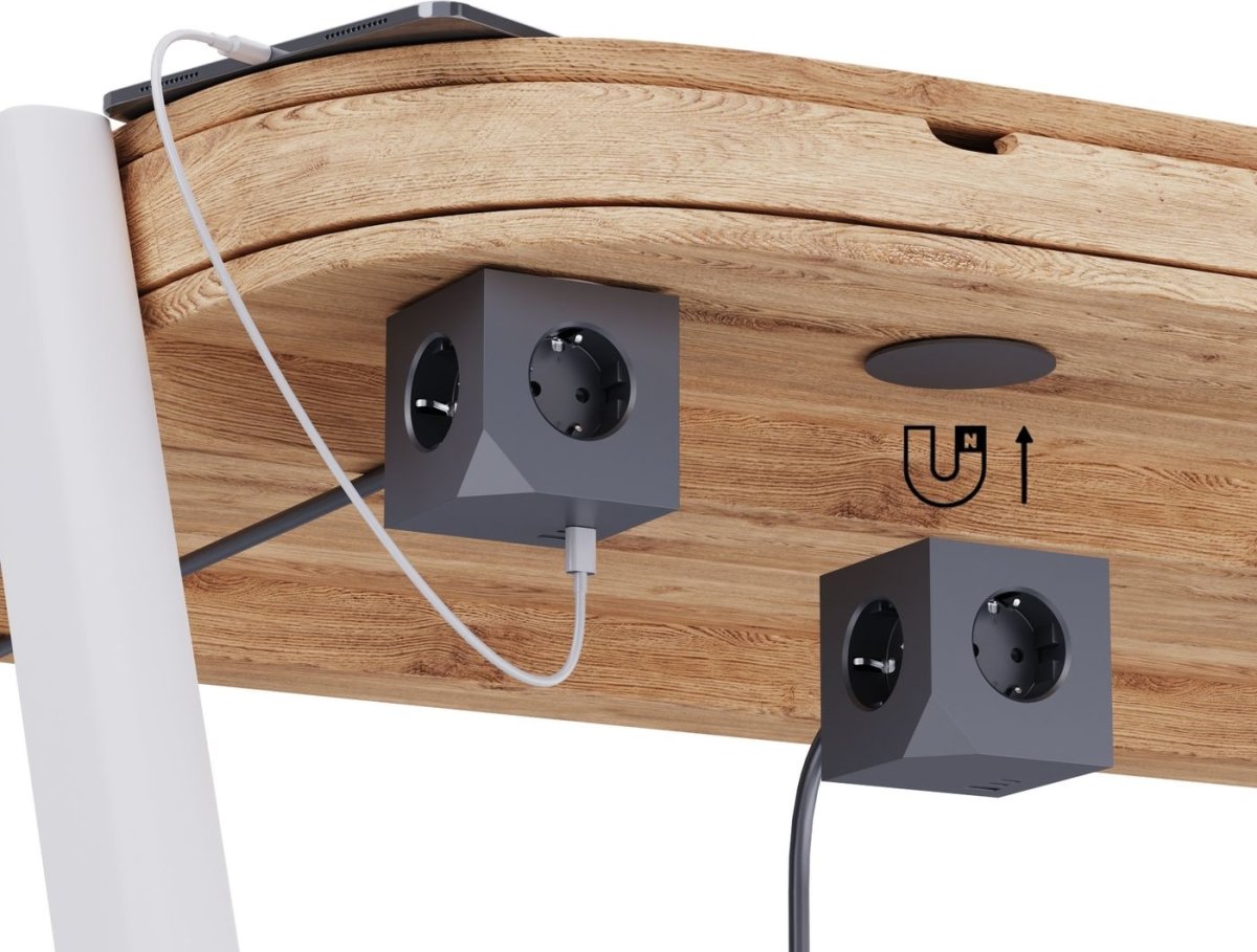 MicroConnect Forlængerledning, 3-stik, USB, 1,5 m