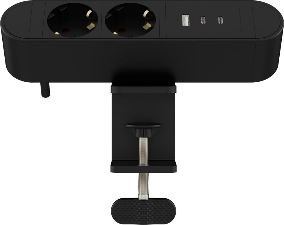 MicroConnect Stikdåse, 2-stik, USB, 1,8 m