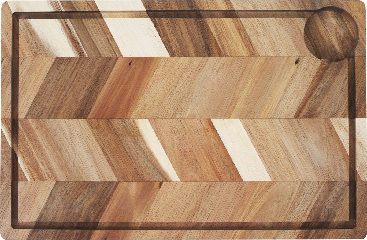 Aida Herringbone Skærebræt m/saftrille, 40x26x3 cm