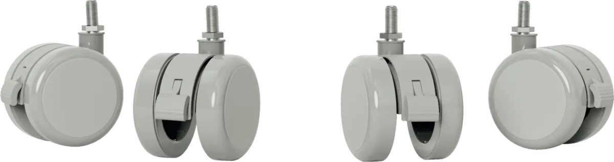 Leitz Ergo hjul til hæve-sænkebord, 4 stk.