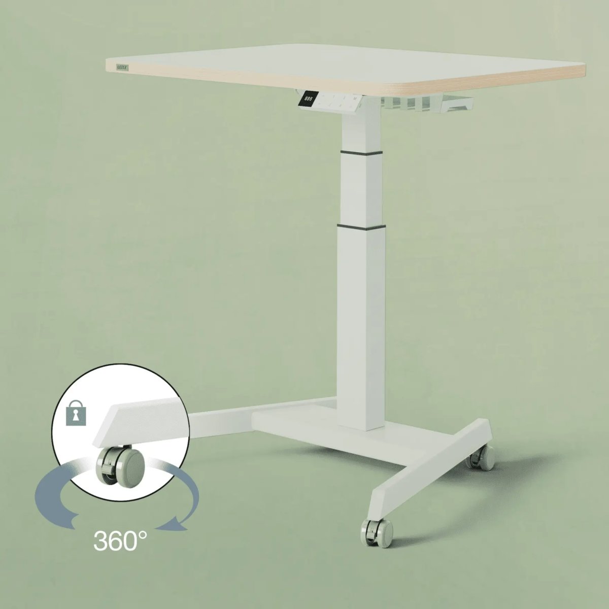 Leitz Ergo hjul til hæve-sænkebord, 4 stk.