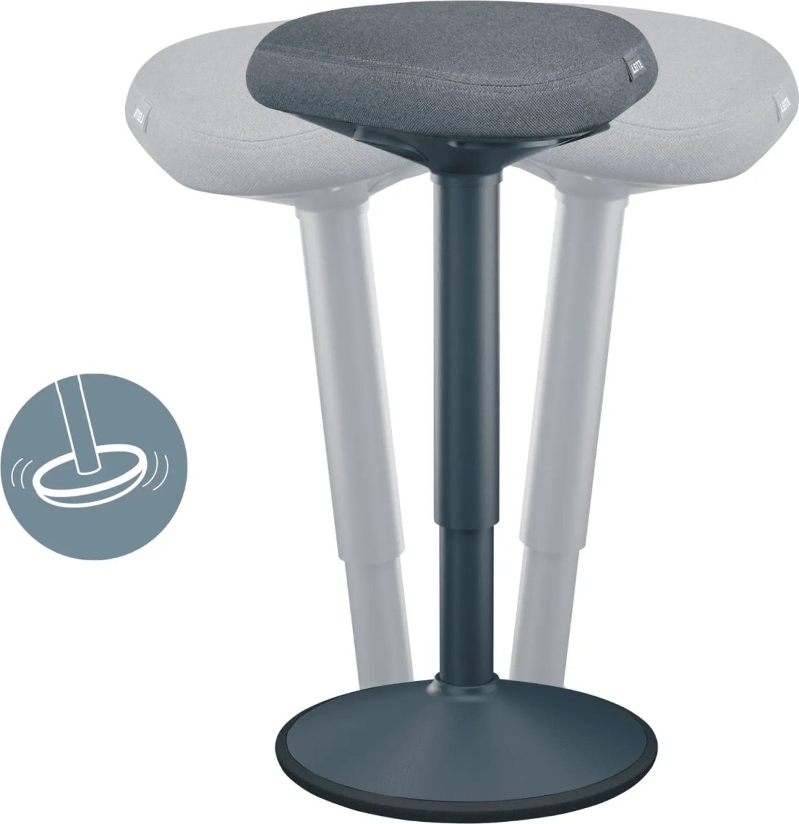 Leitz Ergo Active ståstol, mørkegrå