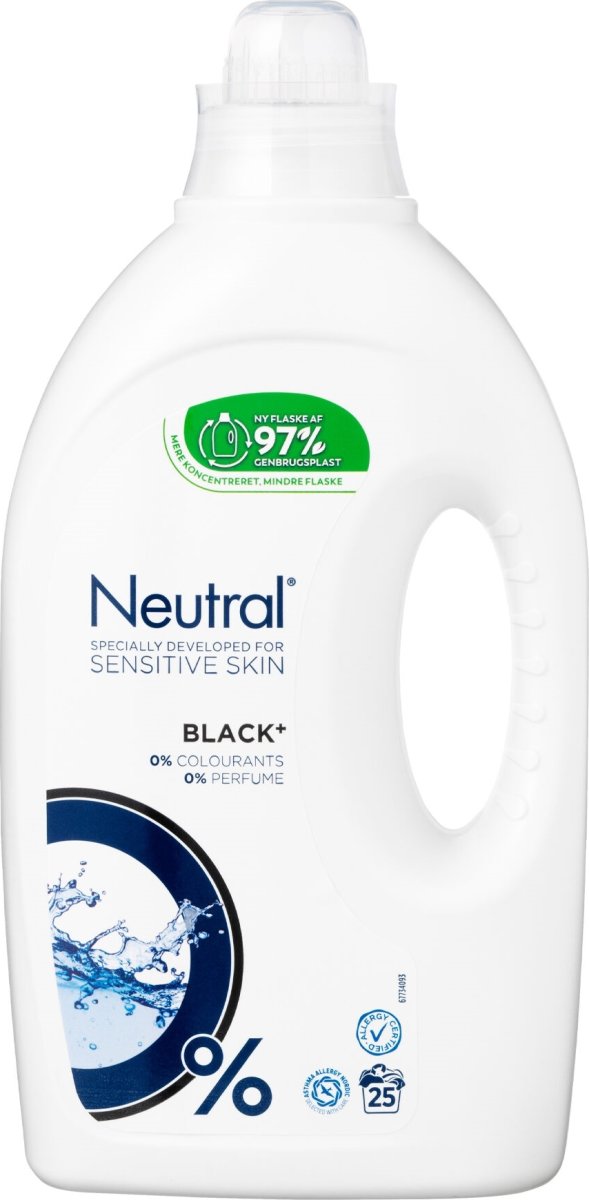 Neutral Flydende Vaskemiddel Black, 1,25 L