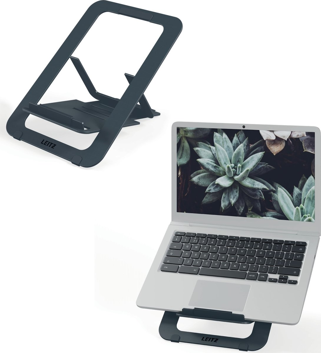 Leitz Ergo 17" laptop stander, mørkegrå