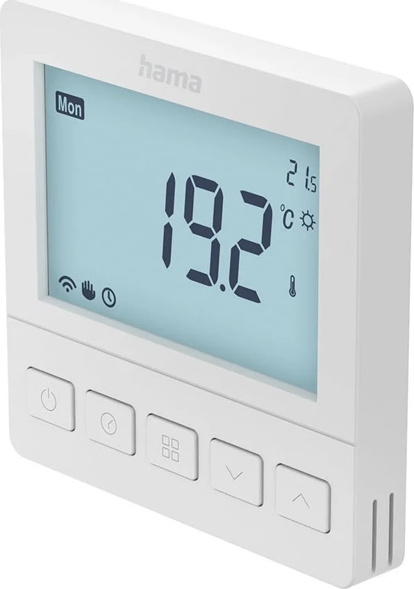 HAMA Termostat, gulvvarme Display, hvid