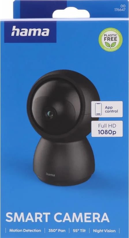 HAMA Overvågningskamera, indendørs, Wi-Fi - Sort