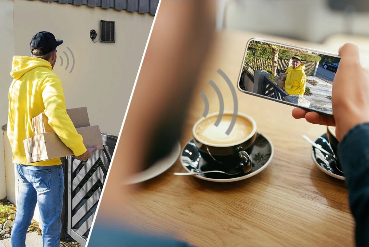 HAMA Overvågningskamera, udendørs, solcelle, sort