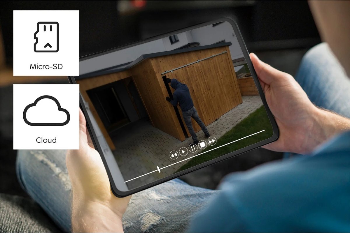 HAMA Overvågningskamera, udendørs, solcelle, sort