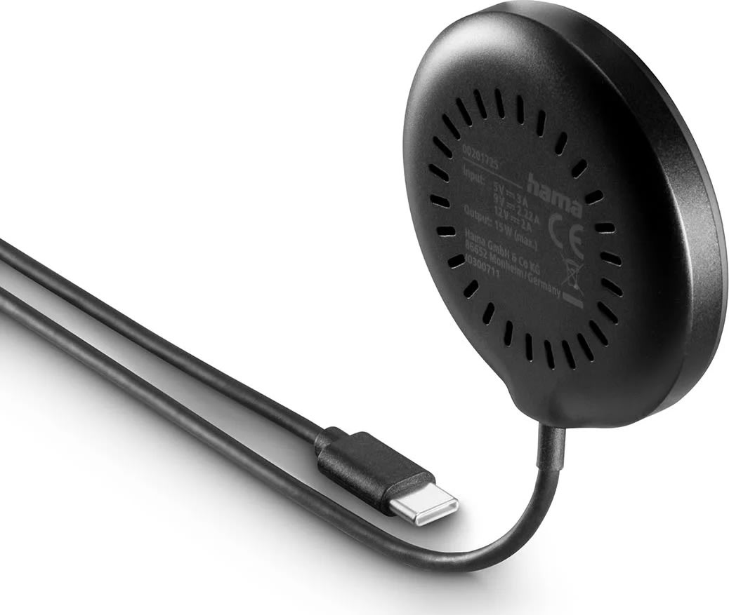 HAMA Trådløs opladning, Qi2 - 15W, Sort