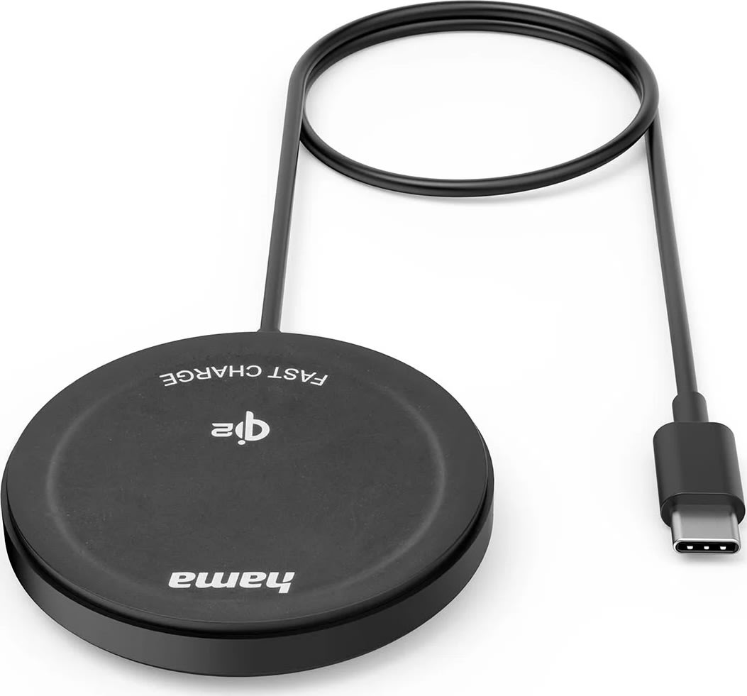 HAMA Trådløs opladning, Qi2 - 15W, Sort