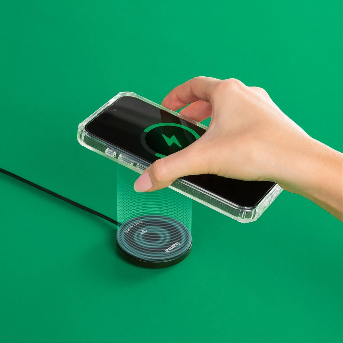 HAMA Trådløs opladning, Qi2 - 15W, Sort