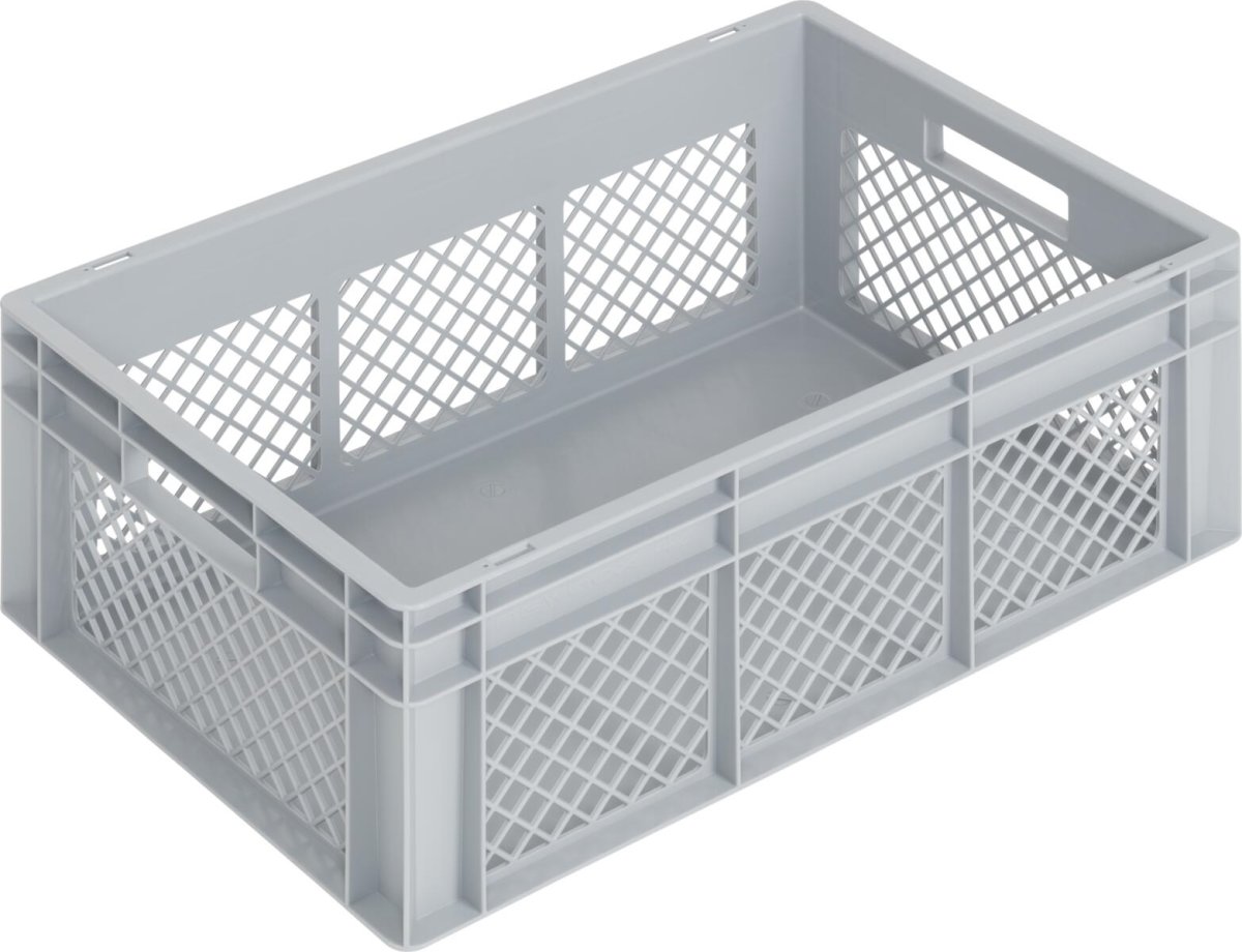 Lagerkasse perforeret 50 lit, 60x40x23,6 cm, BLÅ