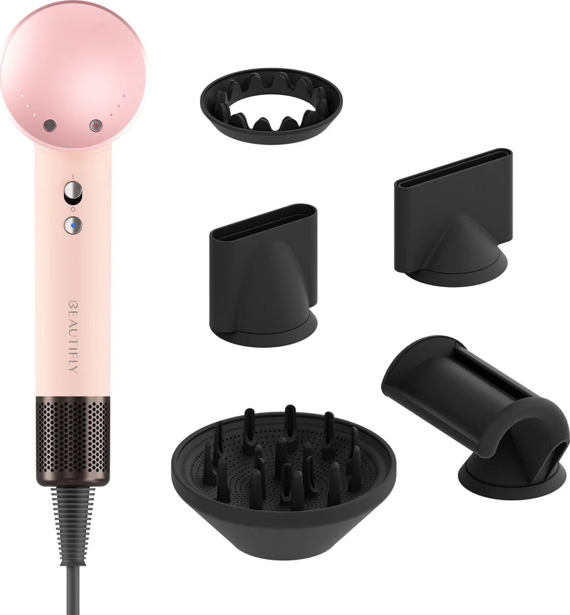 BEAUTIFLY Hårtørrer, Lyserød - DryFinity