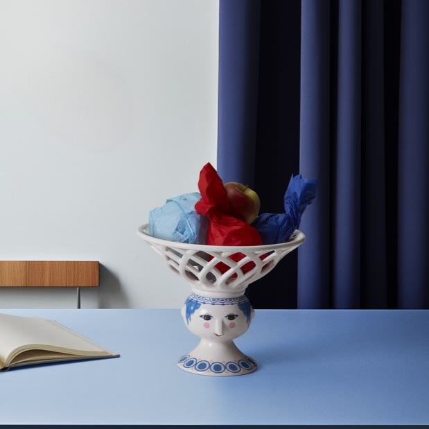 Bjørn Wiinblad Dora Frugtskål Ø25cm, blå