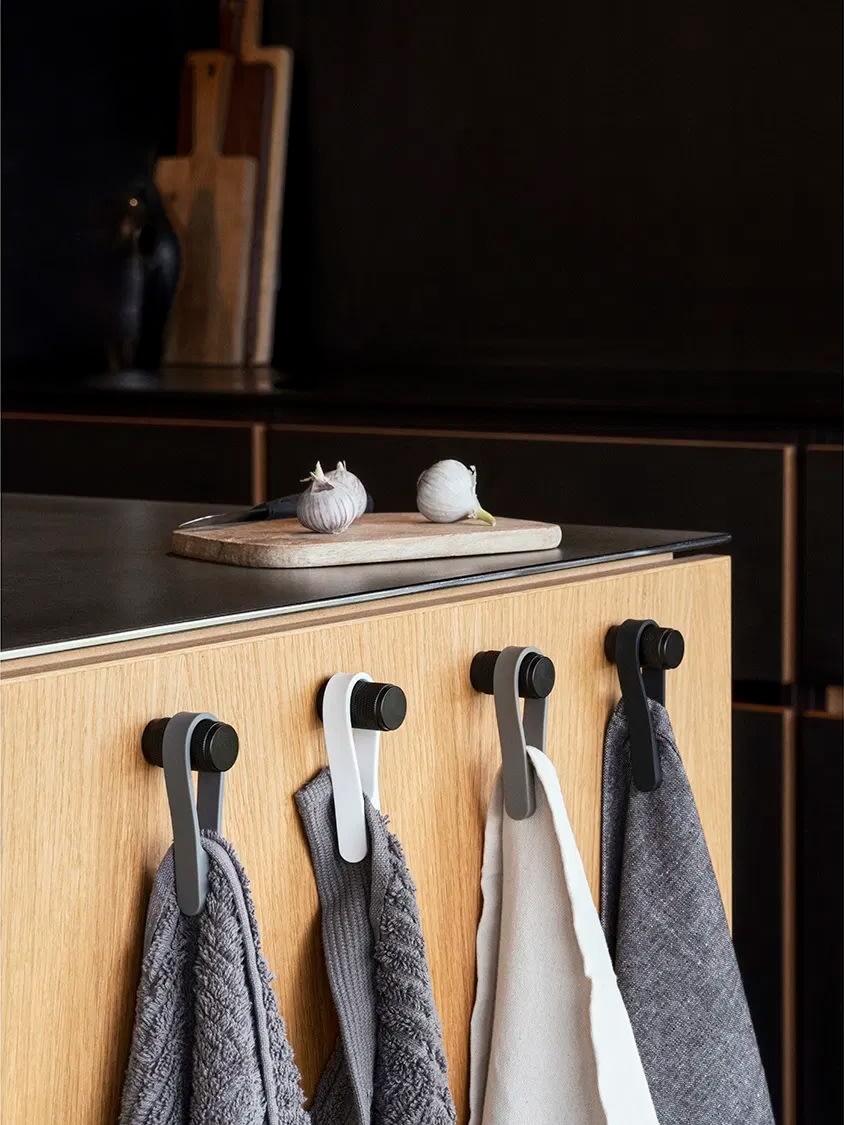 Zone Loop Magnet Håndklædestrop,2 stk., sort