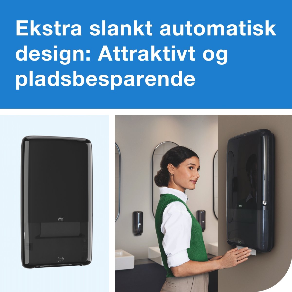 Tork H5 Automatisk Dispenser Håndklædeark, Sort