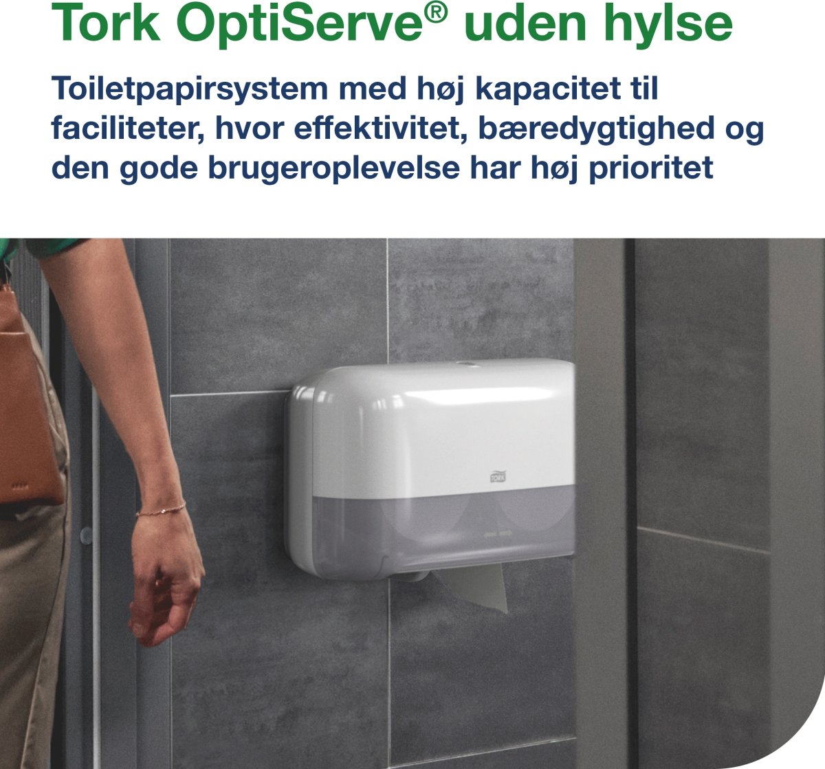 Tork T7 Dispenser Toiletpapir u/hylse, Dual, Sort