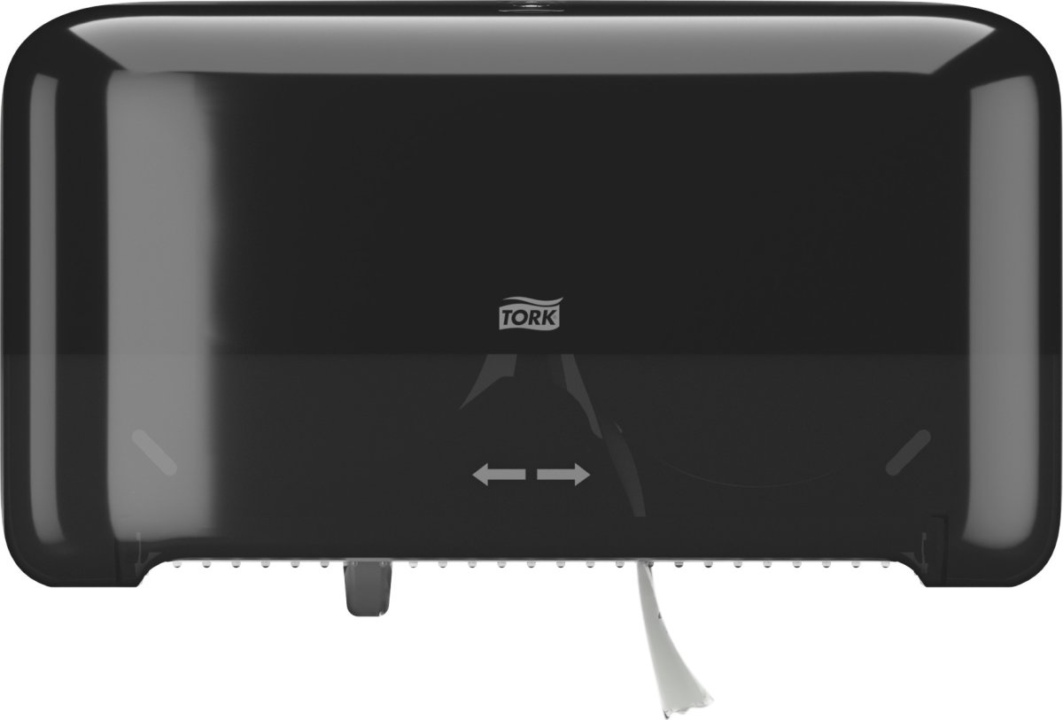 Tork T7 Dispenser Toiletpapir u/hylse, Dual, Sort