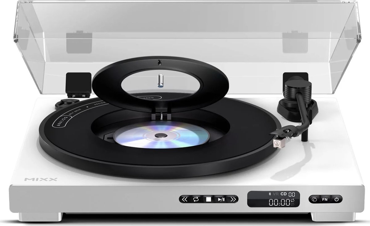 MIXX Vinyl- og CD-afspiller, Analog Plus - Hvid