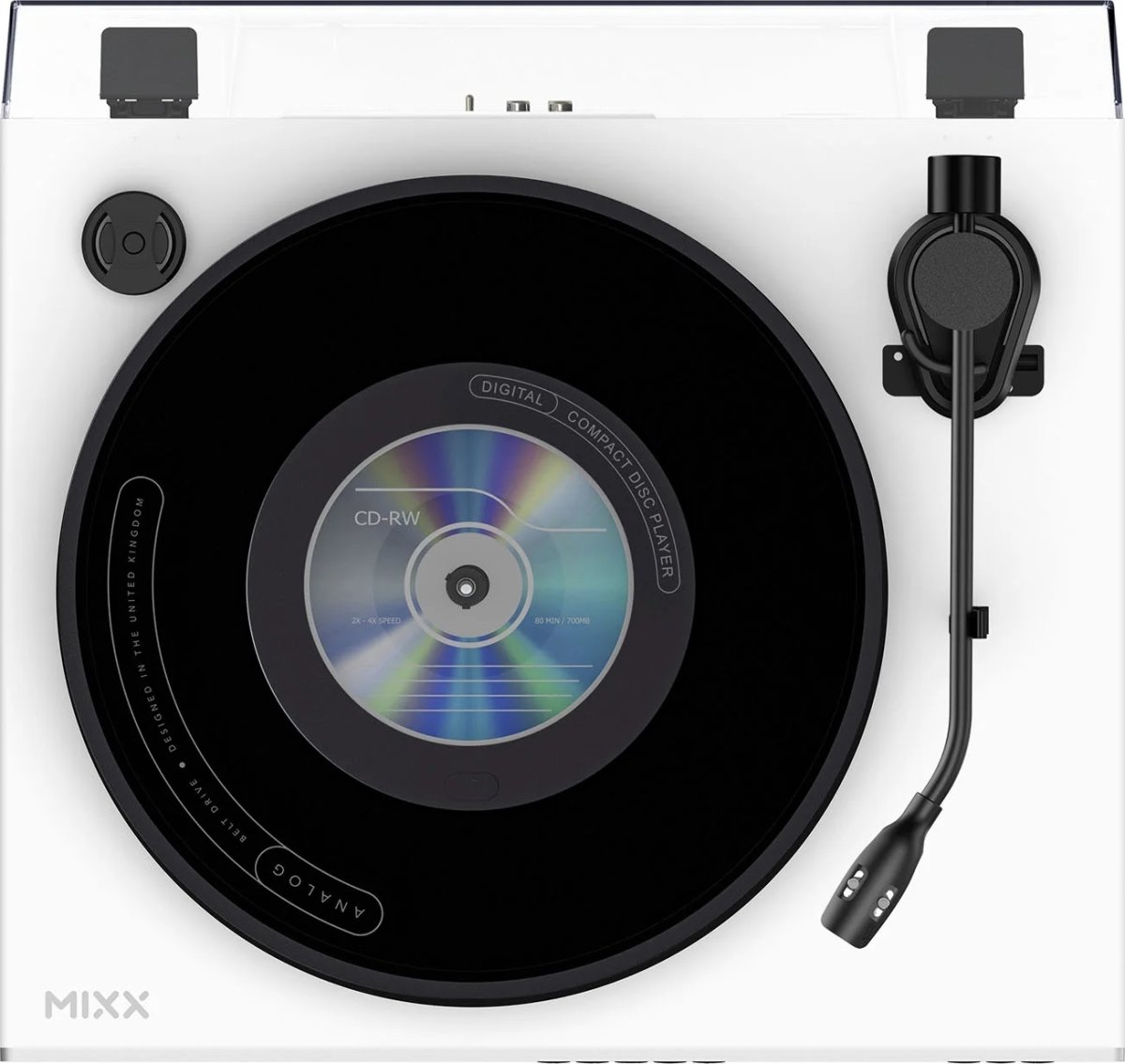 MIXX Vinyl- og CD-afspiller, Analog Plus - Hvid