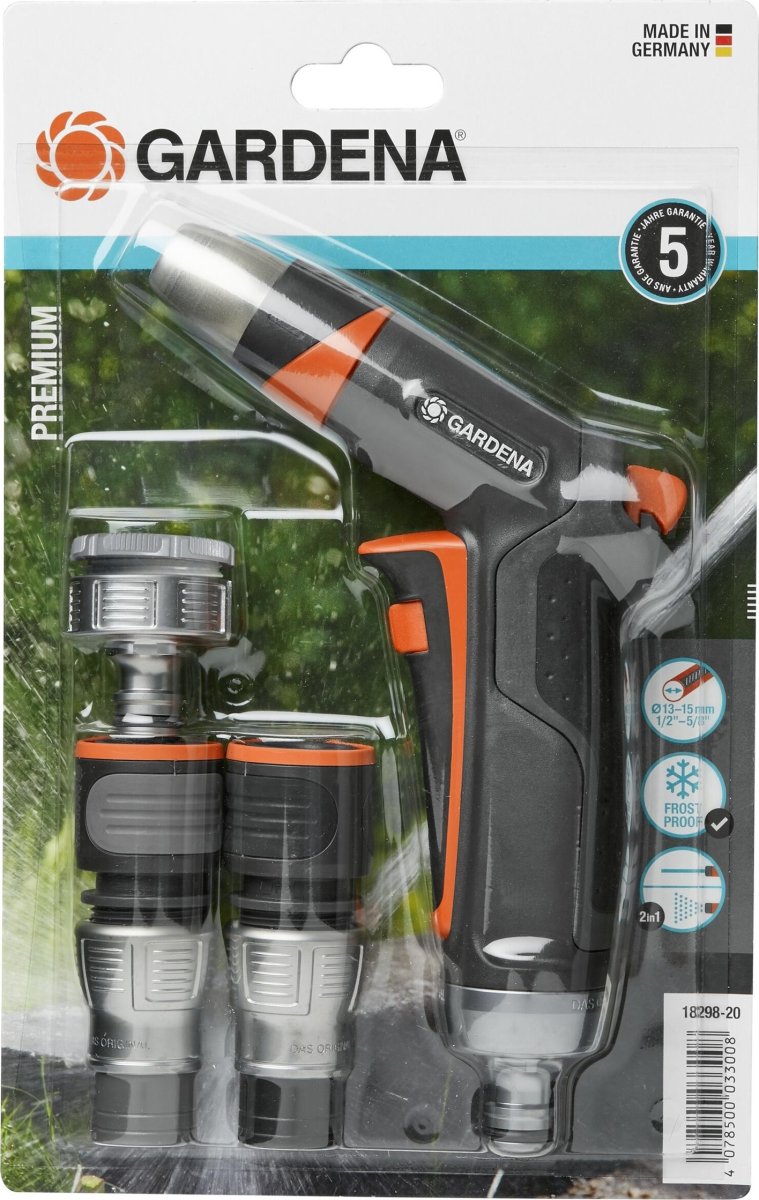 Gardena Premium Basissæt, sprøjtepistol+koblinger
