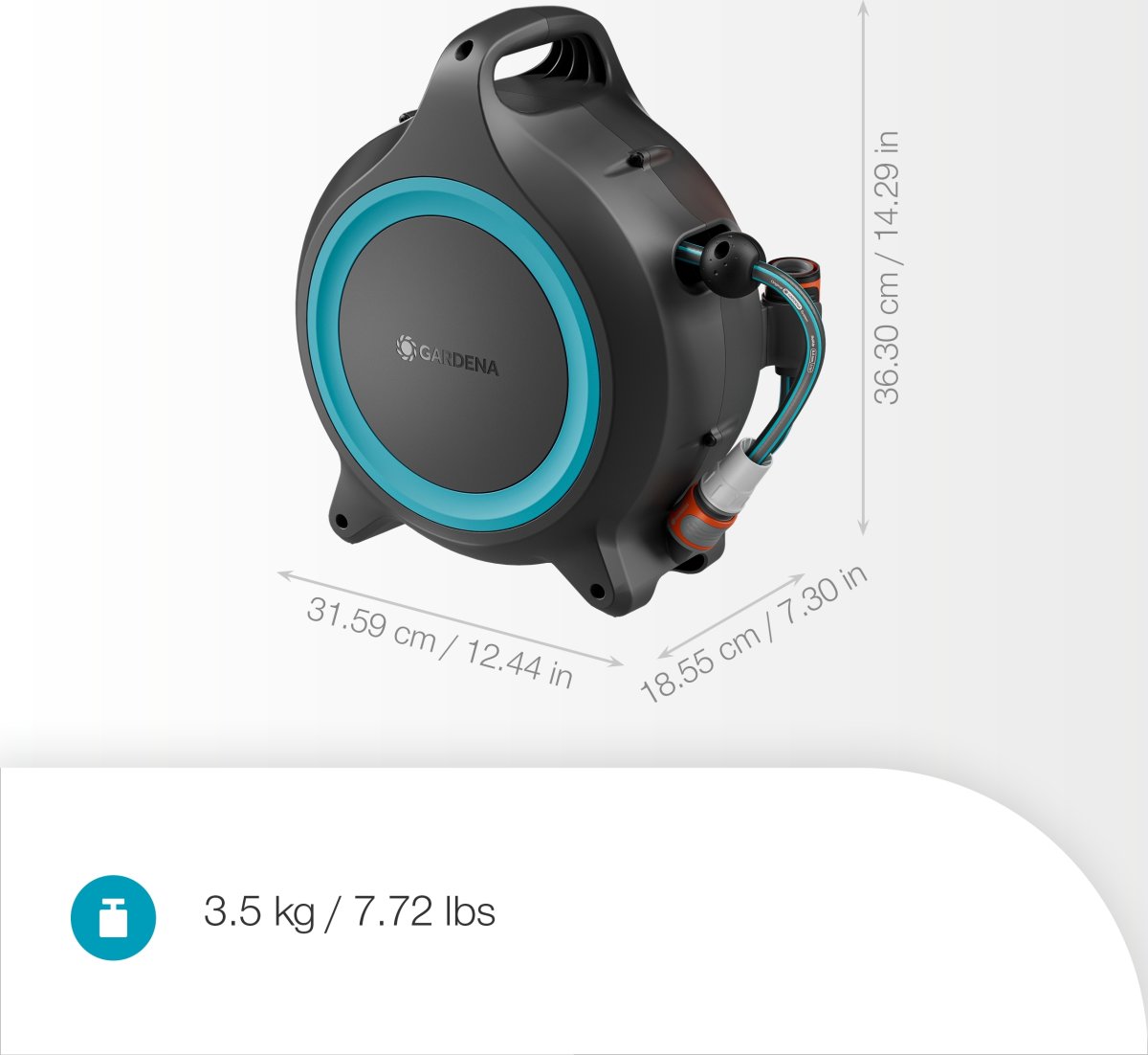 Gardena Transportabel Slangeboks MoveMatic, 12,5 m