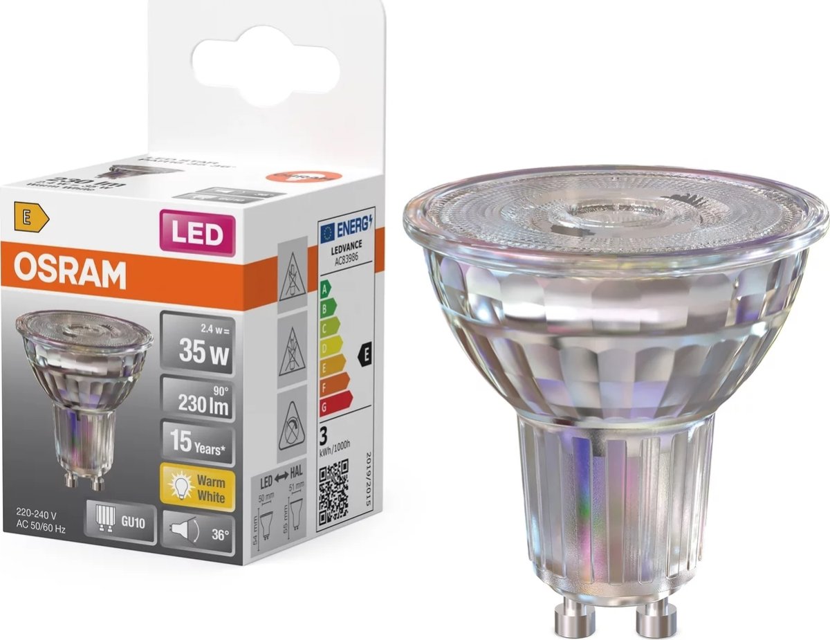Osram LED Spotpære GU10, 2,6W=35W