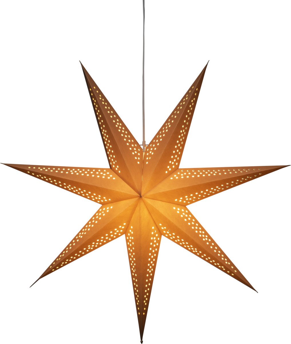 Papirstjerne, Hængende, Ø78 cm, brun