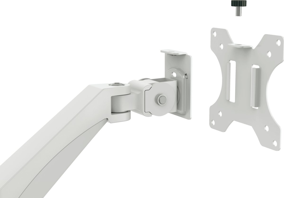 Leitz Ergo pladsbesparende dual monitor arm, grå