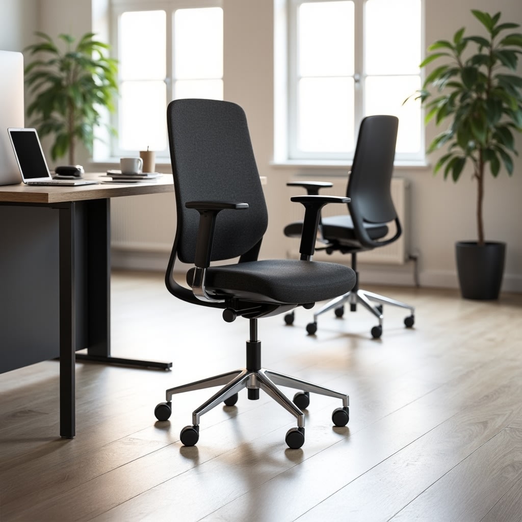 Belfort kontorstol, mørkegrå