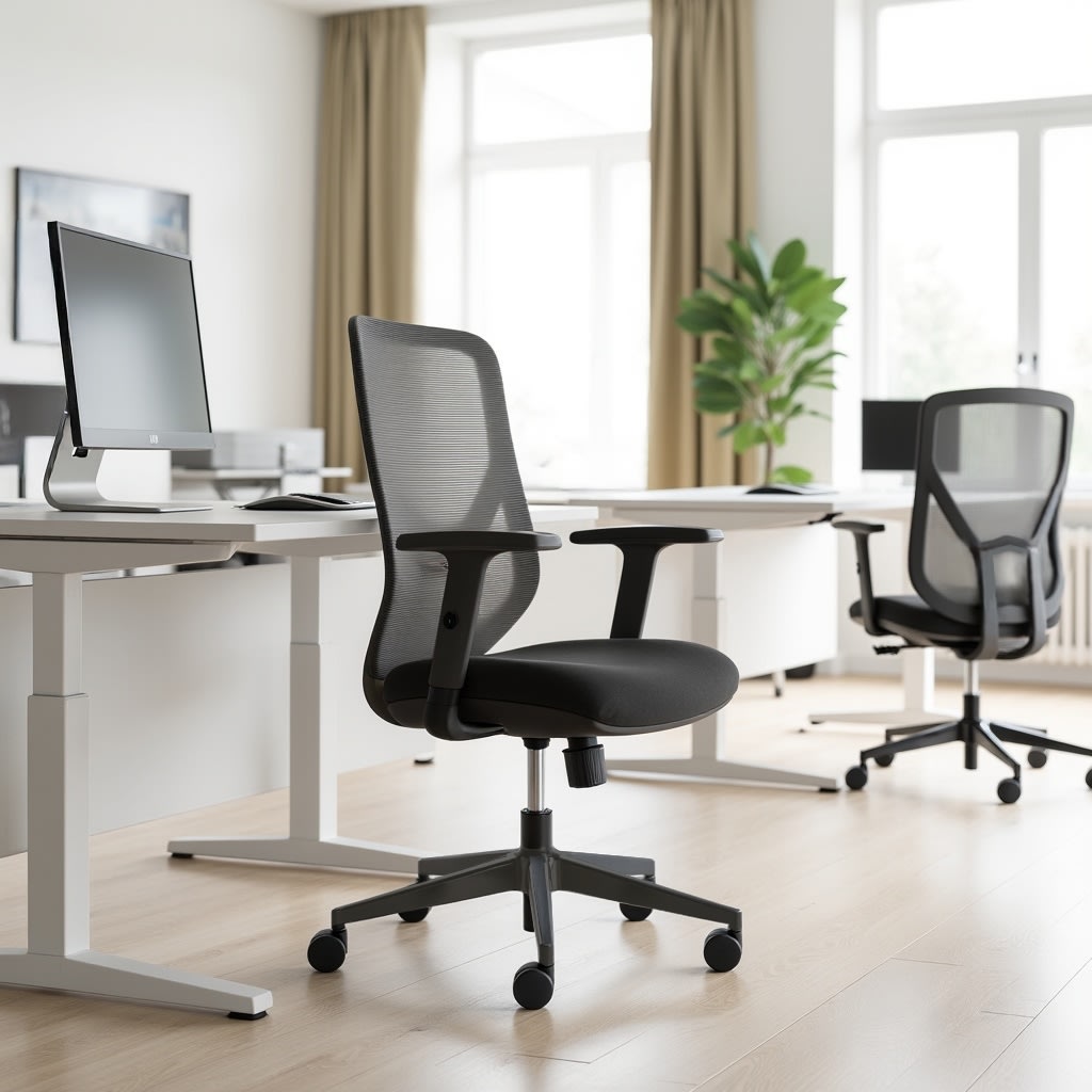 Vado kontorstol med netryg, sort