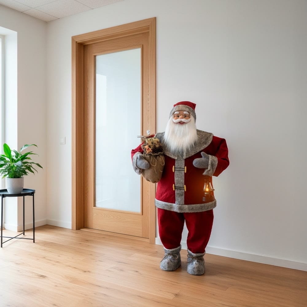 Julemand m/ lanterne, H.120 cm.