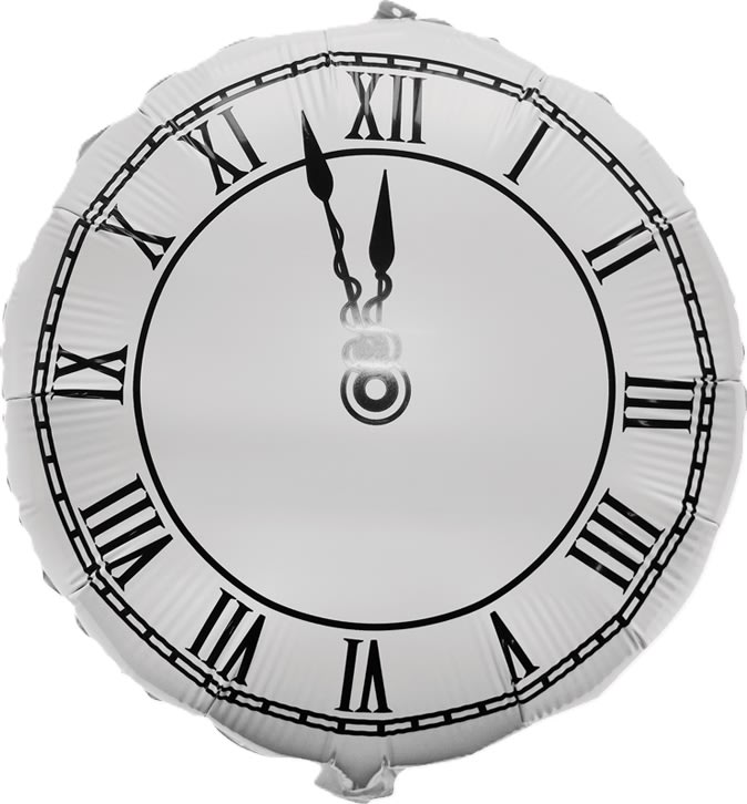 Folieballon, nytårsur