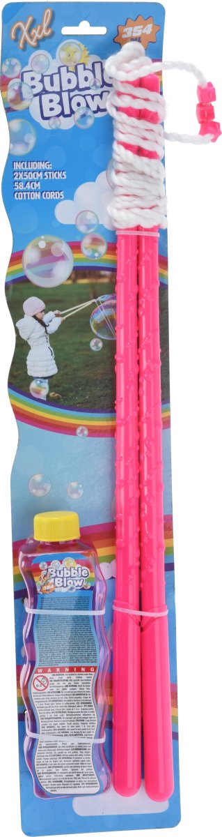 Sæbeboblesæt XXL, gigant bobler, grøn/pink