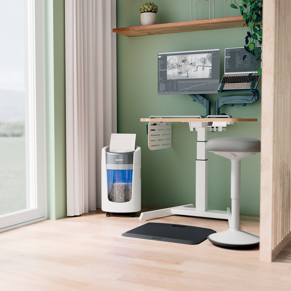 Leitz IQ OptiMax makulator, P5 22L - Hvid