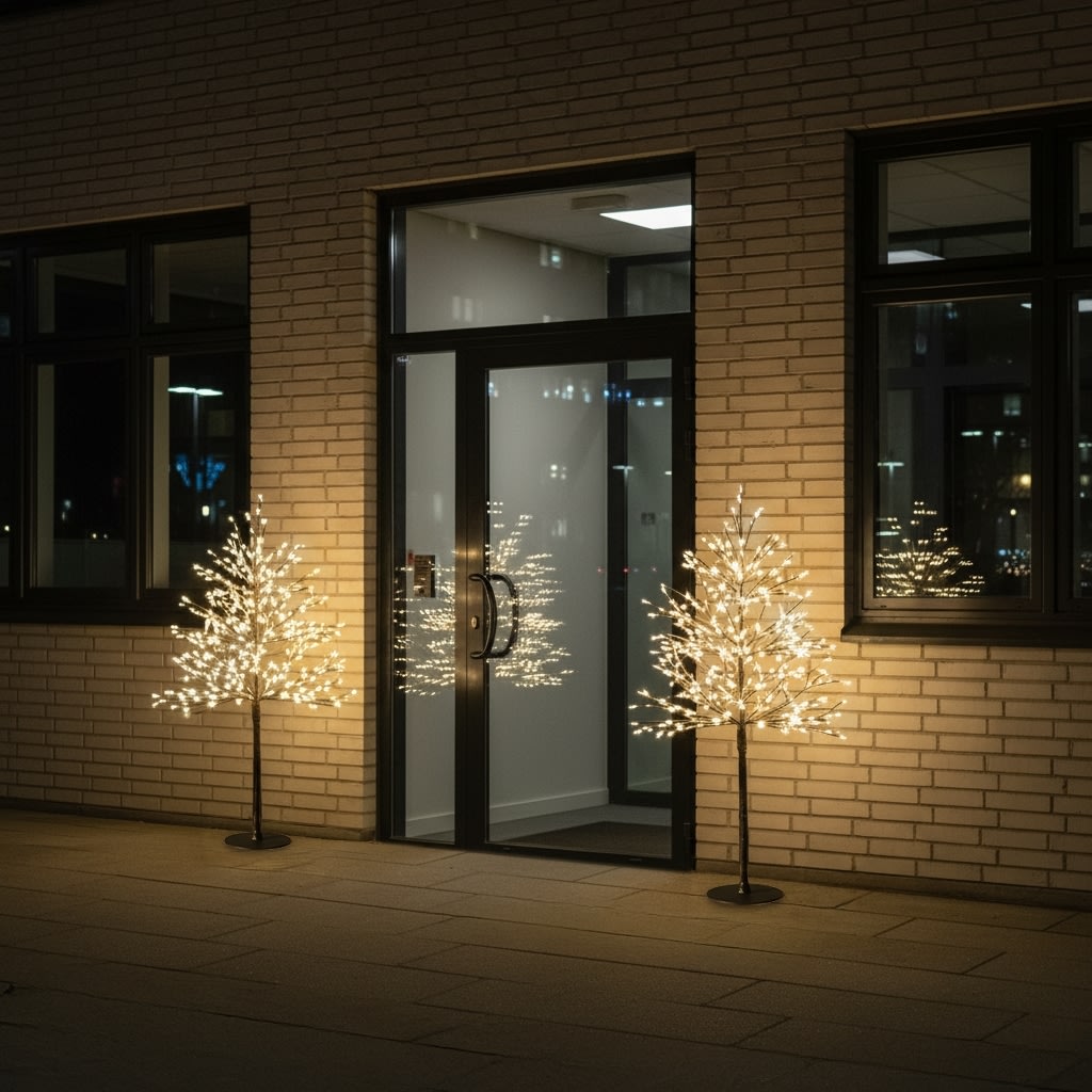 Lystræ m. 990 LED H120 cm. varm hvid