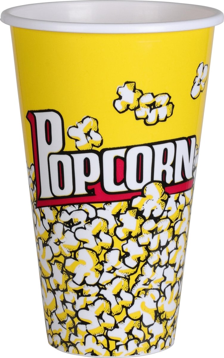 Popcorn bæger, PP plast, 1000 ml, Ø12 x H18 cm.