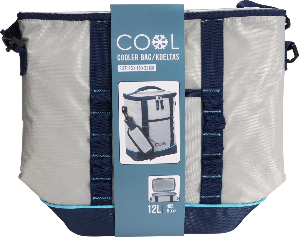 Køletaske Lux, grå/mørkeblå, 25,5x15,5x33 cm, 12L.