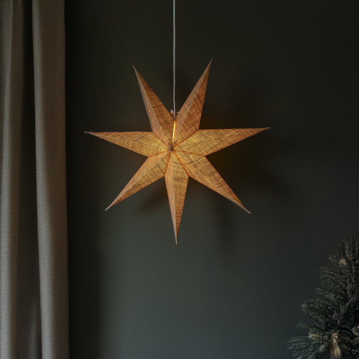 Papirstjerne, Hængende, Ø60, natur
