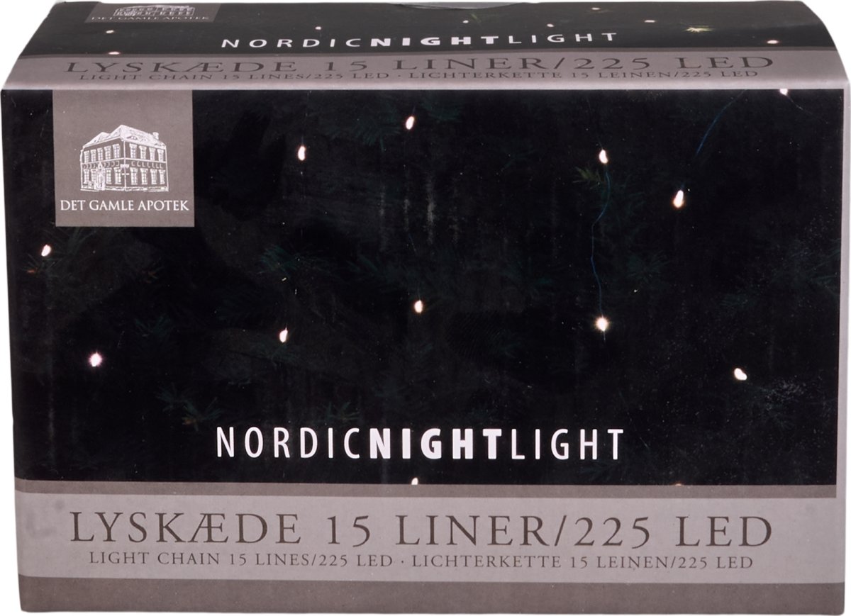 Juletræs top Lyskæde m/225 LED, 15x15 LED, 1,5m
