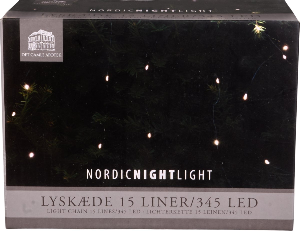 Juletræs top Lyskæde m/345 LED, 15x23 LED, 2,3m